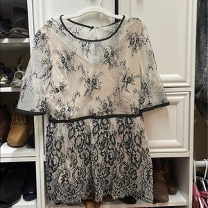 Lace peplum blouse